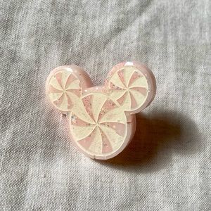 Pink Christmas Mickey Straw Topper